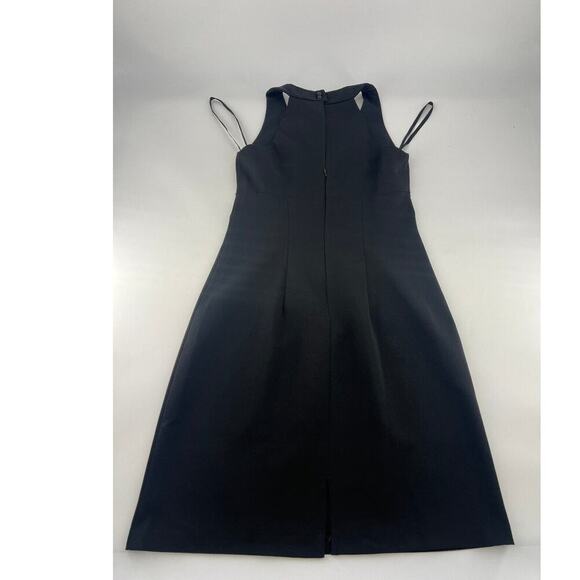 Vintage Connected Dress Womens Size 4 Petites Black Sleeveless Button Back Y2K - Picture 6 of 9